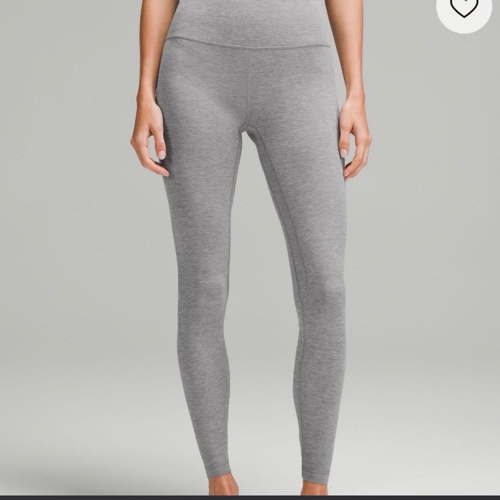 lululemon athletica Heather Grey High-Rise Leggings + bra